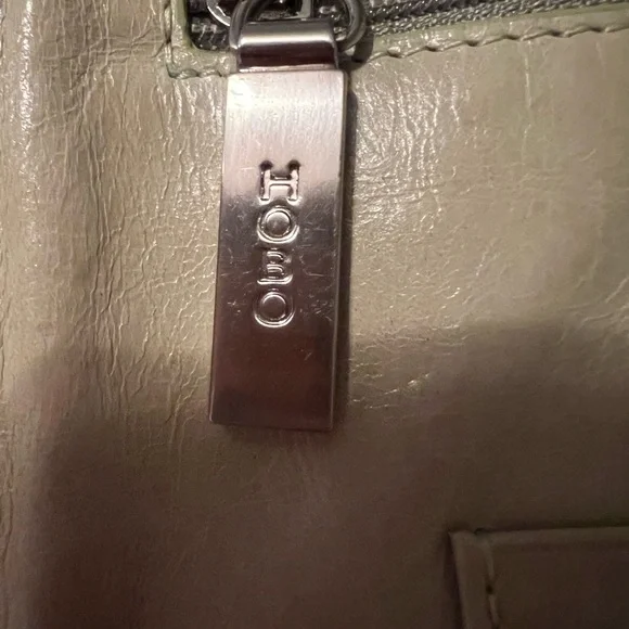 HOBO Leather Frame Clutch Wallet Beige Taupe Kisslock Organizer Vintage Style - Picture 5 of 5
